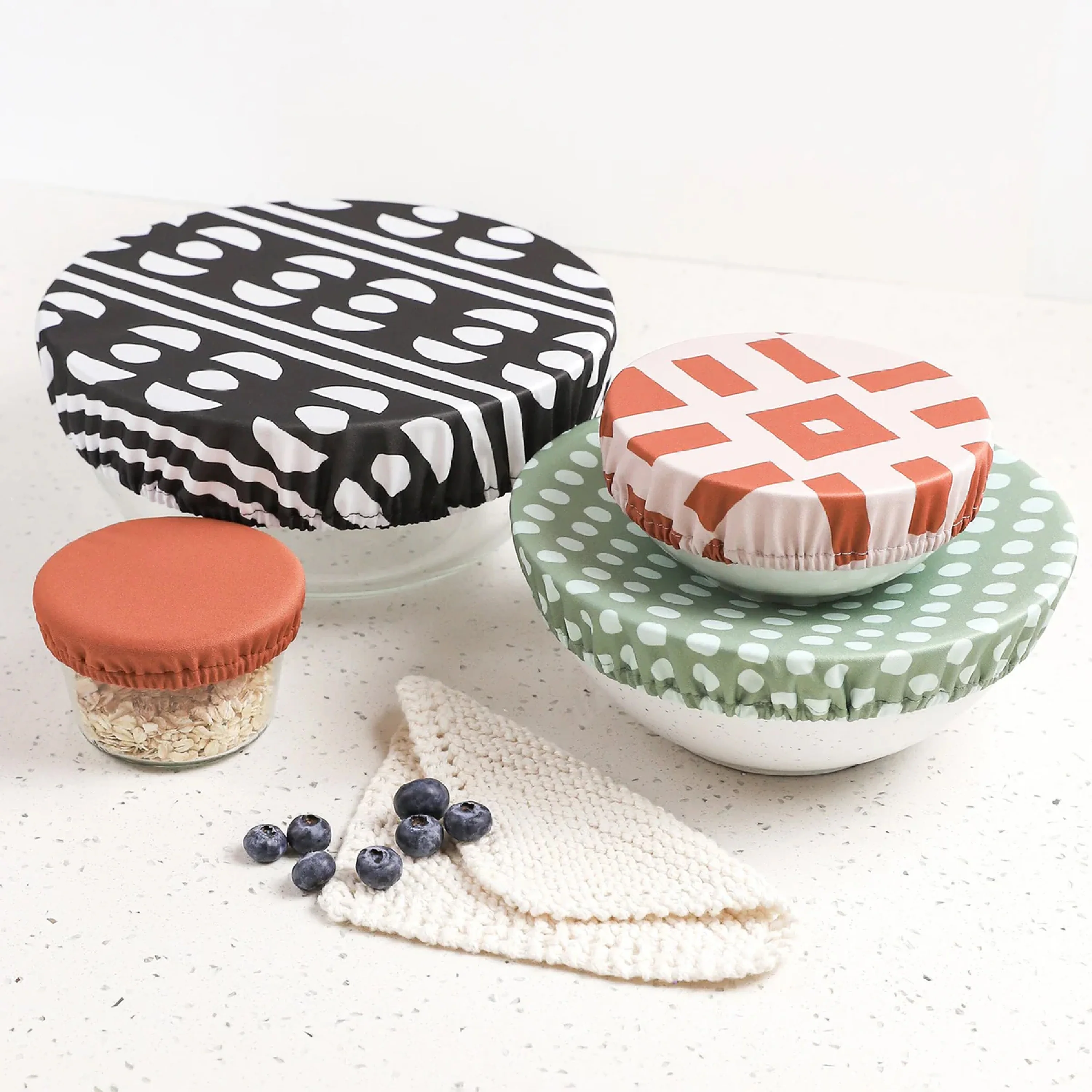 Reusable Bowl Covers - Upcycled Materials, 4-Pack - Image 27
